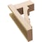 Ekena Millwork 6-in W x 12-in D x 20-in H Balboa Block Rough Cedar Woodgrain TimberThane Outlooker, Primed Tan OUTUR060X12X20BOA44RCPR - alternate 3